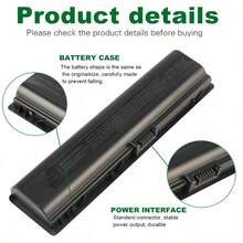 DEMTECH Batería Compatible  Repuesto profesional de Li-ion 10.8V/11.1V 4400mAh/5200mAh | Alta durabilidad, celdas A+ grado OEM | Protección contra sobrecarga, sobrecalentamiento y cortocircuito | Ideal para técnicos y centros de servicio que buscan fiabilidad en sus reparaciones Batería Nueva  y Compaq Presario C700 | Compatible 100% | Li-ion de larga duración (10.8V / 11.1V – 4400mAh/5200mAh) | Fácil de instalar, perfecta para reemplazar batería agotada | Repuesto y eficiente | Ideal para recuperar el rendimiento de tu laptop sin gastar de más - Tipo de Enchufe A USA (110-127V) - Ver 5