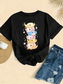 Women T-Shirts - Black - View 2
