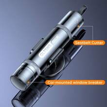 1pc Emergency Safety Hammer, Car Window Breaker, Seatbelt Cutter, Portable Home Escape Tool - A - View 7