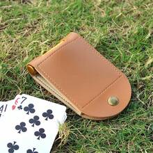 Juego de tablero de cribbage de viaje, tableros de cribbage portátiles únicos de 2 pistas, tablero de cribbage plegable de PU mini con 4 clavijas de cribbage, plegado: 3.14x4.92in, después de desplegar L:10.31in (1 pieza) - 1 pieza - Ver 8
