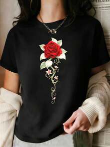 Women T-Shirts - Black - View 2