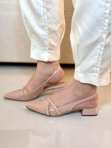 Easy-To-Wear Slingback Pump With A 3cm Heel. - Khỏa thân - Xem 4
