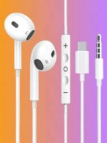 Wired In-Ear Headphones With Type-C, Deep Bass, High-Quality Sound, Noise Cancelling, Compatible With IPhone, , And Other Type-C/3.5mm Devices - View 3