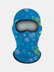 1 pieza Máscara facial cálida para niños - Máscara facial completa transpirable con protección solar adecuada para ciclismo y deportes al aire libre - 1 pieza de estampado para niños - Ver 10