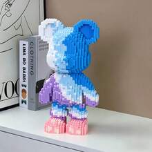 4660pcs Gradient Bear Building Blocks Set - Large DIY Stress Relief Assembly Toy, Colorful Pixel Art Bear Model, Suitable For Teenagers And Adults Room Decor, Perfect Gift For Birthday, Mother's Day, Christmas, Valentine's Day And Graduation - Multicolor - View 9