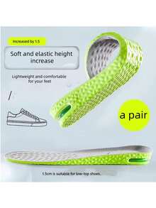 1 Pair Air Cushion PU Insoles, Breathable Sweat-Absorbing Comfortable Non-Fatiguing Insoles For Men & Women Sports Shoes - Multicolor - View 4