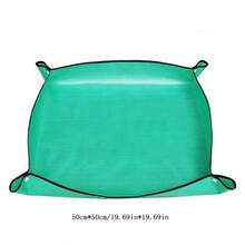 Alfombrillas de trasplante de macetas, esterilla de jardinería para plantar, esterilla de repoteo de plantas de PE, esterilla plegable impermeable para jardinería y macetas - A - Ver 2
