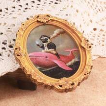 1pc Interesting Pirate Whale Pattern Wooden Fridge Magnet, Home Decor, Funny Gift! - one-size - View 7