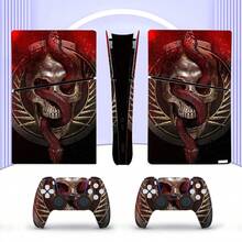 6 miếng dán hình đầu lâu rắn máu cho máy chơi game P5 Slim, chống bụi và chống mài mòn. - Xem 2