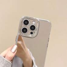 Full Mirror Makeup Phone Case, Suitable For IPhone 17/16/15/14ProMax/13/12/11 Series, Full Mirror Back Protection Cover, Scratch-Resistant Transparent Frame, Slim Design, Elegant Gift For Women, Minimalist Style For Daily Use - Clear - View 6