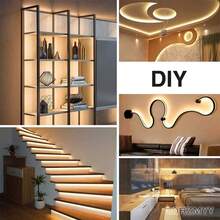 1pc LQHZMYY Brand LED Light Strip, 3-Button Switch Control, Adjustable Brightness, Warm White LED Light Strip, Self-Adhesive, Suitable For TV Backlight And Home Decor, Daily Use - Multicolor - View 10