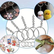 100-Piece Keychain Making Tool Kit - Complete Set Includes 50 Keychains And 50 Jump Rings - Multicolor - View 3
