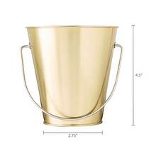 6-Pack Gold Tin Bucket With Handle, 4.6 Quart Capacity - 1 - View 7