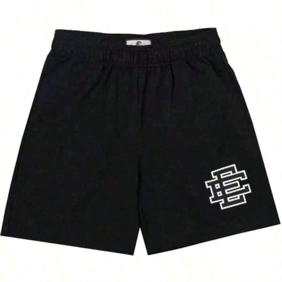 New Summer EE Basic Mesh Short Classic Floral Printed Gym Shorts 2026 Men's Gym Basketball Sports Beach Shorts Men - Coffee CC - 查看 1