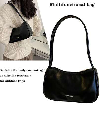 女士复古真皮单肩包，复古软皮腋下包，休闲简约手提包，适合日常通勤、旅行和工作，时尚简约女士托特包