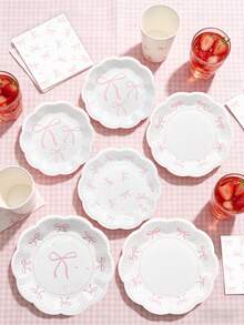 Disposable Kitchenware - Pink and White - View 4
