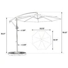 14.8 Ft Double Sided Outdoor Umbrella Rectangular Large With Crank(Orange) (No Base) - A - View 2