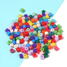 120 hạt hình trụ acrylic đặc, hạt trang sức tự làm cho vòng tay/dây chuyền điện thoại. - Nhiều màu - Xem 3