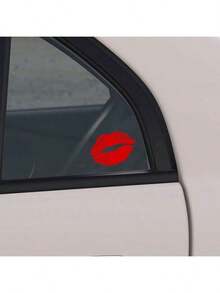 1 pieza Pegatina de coche con estampado de labios sexy, calcomanía impermeable adecuada para ventana trasera, ventana lateral, carrocería de coche/motocicleta - A - Ver 7