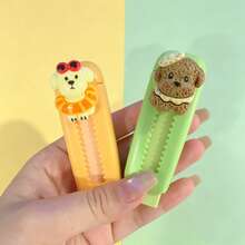 Creative Spring Flower-Shaped Theme, Cute Creamy Puppy Retractable Eraser With Campus-Style Small Flower Design For Students, Essential Study Supply And Back-To-School Gift, Classroom Reward - Multicolor - View 5