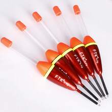 FTK 5pcs Assorted Size Carp Fishing Floats Set: 0.141oz, 0.176oz, 0.212oz, Specialized Fishing Color Scheme - Red - View 3