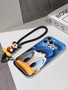 This Disney Mickey Mouse Lanyard Phone Case Is Fully Covered In TPU Material. It's Shockproof, Lightweight, And Compatible With IPhone17/16/11/13/15/15 Plus/15 Pro/15 Pro Max/12/14 Pro Max/11 Pro Max/12 Pro/12 Pro Max/13. This Phone Case Makes A Popular Birthday Gift Or Business Gift; It's Durable, Stain- And Fingerprint Resistant, And Suitable For Both Men And Women. The Set Also Includes A Mickey Mouse Phone Case And A Mickey Mouse Plush Bracelet. It's A Perfect Gift For Friends And Family. This Stylish Phone Case Is Fun, Lightweight, And Durable. IPhone17 Pro Max Phone Case, Minnie Mouse Phone Case. - trắng - Xem 5