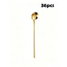 Bộ 24/36 chiếc, Muỗng quà lưu niệm đám cưới tùy chỉnh, Muỗng espresso bằng thép không gỉ mạ vàng, Bộ muỗng trà mini, Muỗng cà phê, đường, tráng miệng, kem. - Nhiều màu 1 - Xem 14
