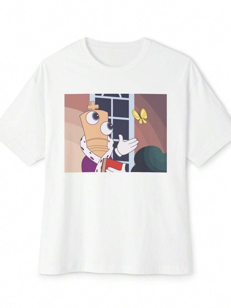 Kinger Butterfly Meme Unisex Oversized T Shirt - - White - View 1