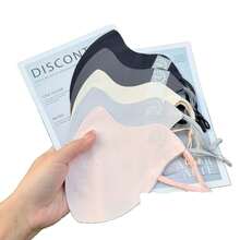 UV Protection Face Mask For Cycling Running Outdoor Sports Breathable Ice Silk Sun Shield For Women And Men Lightweight Summer Spring Sunscreen Face Cover UPF 50+ Quick Dry Anti UV Facial Covering - 無痕透氣孔口罩[深灰]1個 - 查看 5