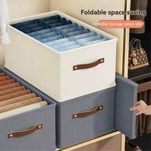 1/2 hộp đựng đồ gấp gọn bằng vải Oxford dung tích lớn, thích hợp để sắp xếp quần áo, quần jean và áo len trong tủ quần áo. Chức năng mạnh mẽ và đa dụng, có thể dùng để đựng chăn, váy, ga trải giường, gối, quần áo, v.v. Dưới gầm giường, tiết kiệm không gian, khuyến mãi ngày lễ Lao động, tủ quần áo phòng ngủ, lưu trữ tủ quần áo, giỏ đựng đồ, hộp đựng đồ, kệ đựng đồ trong tủ quần áo. Lưu trữ, hộp đựng đồ, không gian lưu trữ trong tủ quần áo. - Xám - Xem 2