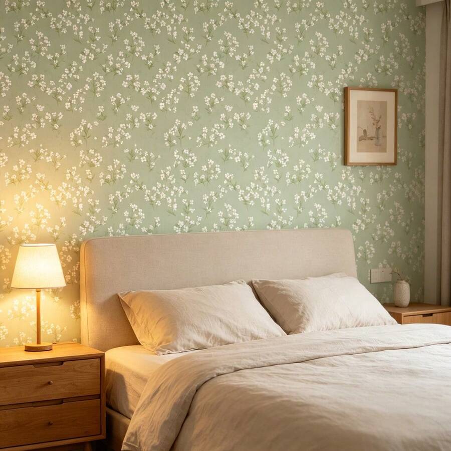 Removable Self-Adhesive Wallpaper, Modern Style, Suitable For Bedroom Wall Decor, Ideal For Renters - 1PC - View 1