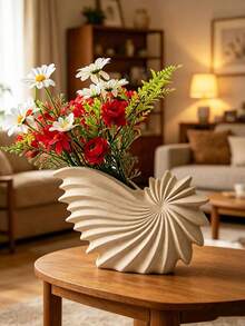 1件装创意奢华简约北欧风贝壳造型化妆品收纳盒 - 文具收纳 - 花瓶插花，家居装饰，桌面摆件 - 彩色 - 查看 5