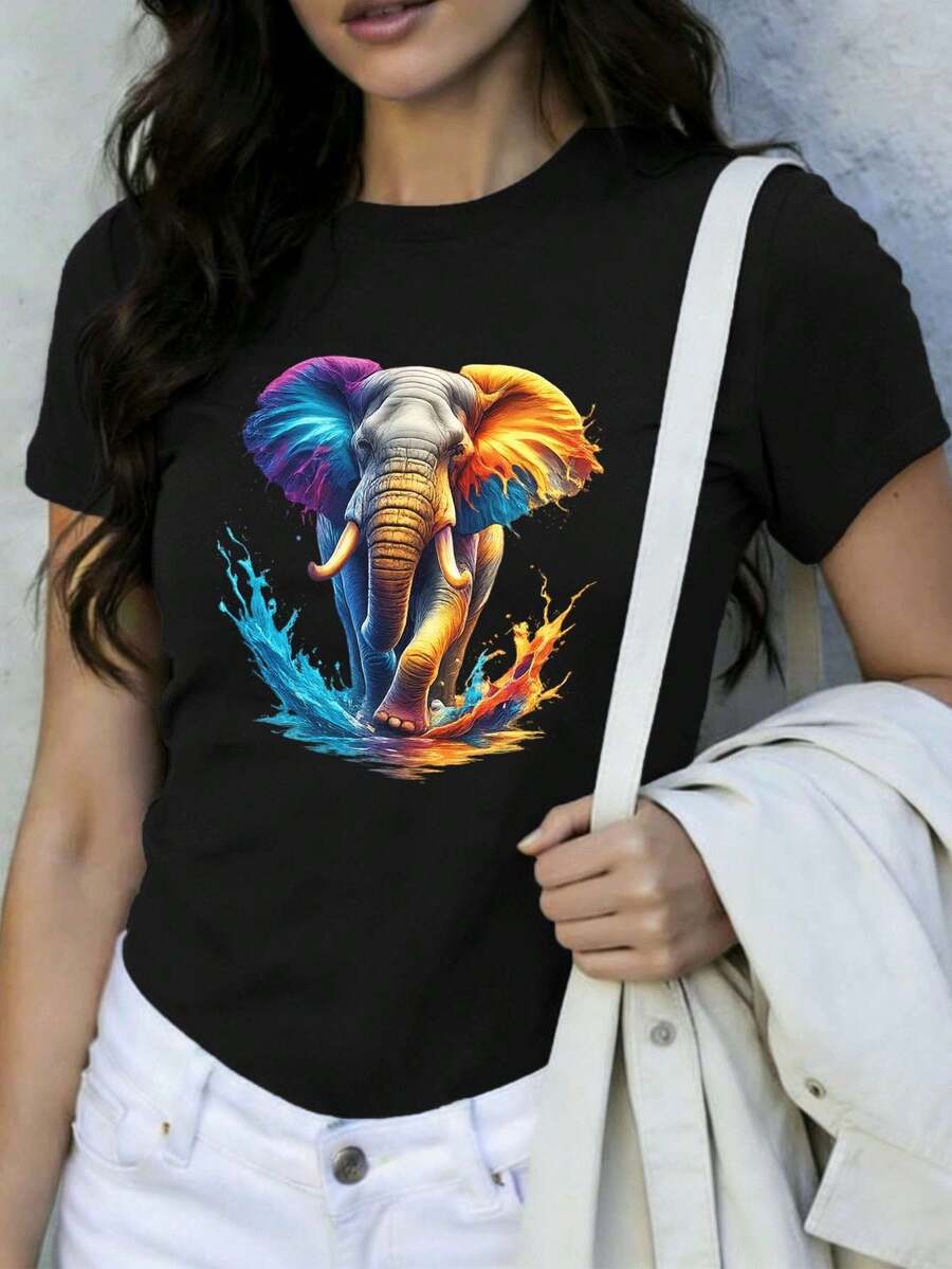 Women T-Shirts - Black - View 1