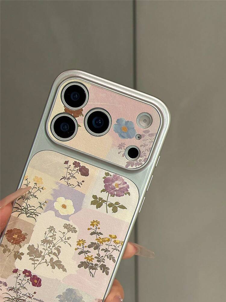 1個韓系INS多巴胺水彩花卉手機殼，適用於iPhone17/iPhone17 Pro Max/iPhone16 Pro Max/iPhone15 Pro/iPhone14/iPhone13/12/11，適合作為情人節、生日、母親節送給家人、朋友、姐妹、女友的禮物 - 粉色 - 查看 6
