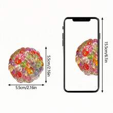 1pc Exquisite Spherical Slow Rebound Stress Relief Toy: Exquisite Spherical Slow Rebound Stress Relief Toy, Soft Slow Rising Stress Relief Toy, Suitable For Teens And Adults, Perfect For Desk Play And Anxiety Relief. - 彩色 - 查看 3