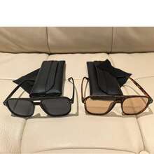 2Pair Oversized Gradient Lens Shades For Women, Double Bridge Square Frame Fashion Eyewear, UV Protection For Travel, Vacation & Daily Wear - Multicolor - View 17