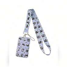 1pc Cartoon Cat Design Polyester Lanyard Keychain With ID Card Holder, Minimalist Style Key Ring And Badge Holder, Suitable For Office, Gym And Mobile Phone - Multicolor - View 17