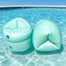 2pcs Newest Macaron Color Inflatable Arm Floats, Suitable For All Ages Swimming Arm Bands, PVC Water Floating Sleeves, Summer Swimming Training Aids, Swimming Pool & Beach Accessories, Pool Inflatable, Beach Essentials, Pool Float - Multicolor - View 12