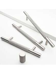 T-Bar Aluminum Alloy Drawer Pulls - Gold/Silver/Black Cabinet Handles For Furniture Hardware And Home Decoration - Silver - View 4