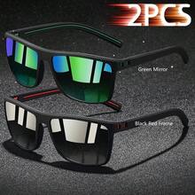 2pcs Retro Plaid Pattern Glasses, Unisex, Luxury Brand Designer Square/Rectangle Frame, Tropical Beach Vacation Style, Summer Pastel Color Decorative Glasses (Excluding Box Shown In Image) - 2PCSF566-2B - View 16