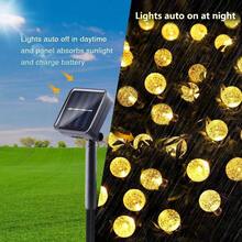 Solar String Lights Outdoor Waterproof, 56ft 100 LED Globe String Light With 8 Mode, Crystall Ball Lights Solar Patio Lights For Garden, Lawn, Patio, Gazebo, Yard, Outdoor Decor - Warm White - Bóng bong bóng năng lượng mặt trời - Xem 4