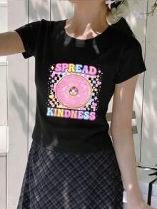 Women T-Shirts - Black - View 2