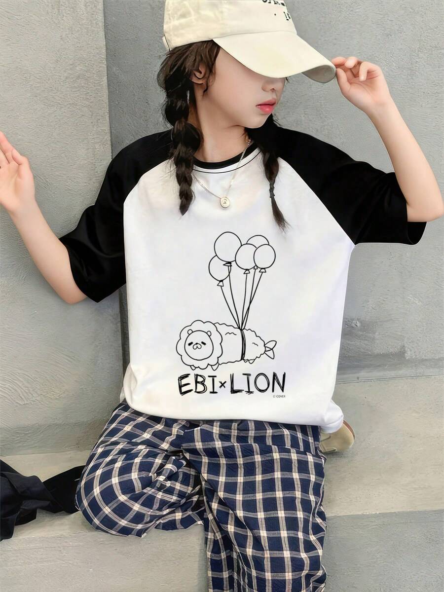 Tween Girls T-Shirts - Black and White - View 1