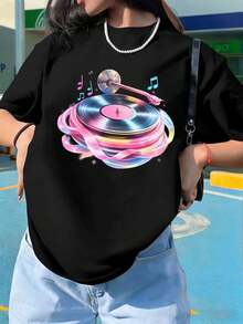 Women T-Shirts - Black - View 1