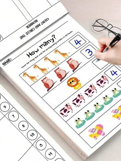 Sách bài tập toán vui nhộn 64 trang, bao gồm các yếu tố về phương tiện giao thông, động vật rừng, động vật biển và cây ăn quả, giúp phụ huynh/giáo viên dễ dàng nhận biết nhanh chóng. Sách phù hợp cho việc giáo dục nhận thức kỹ thuật số cho trẻ nhỏ tại nhà, trường học, học sinh, làm văn phòng phẩm, đồ dùng học tập và chuẩn bị cho năm học mới.