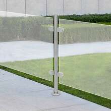 SanBouSi Stainless Steel Glass Railing System Tempered Glass Balcony Railing Deck Balustrade Handrail - Middle Post - View 4