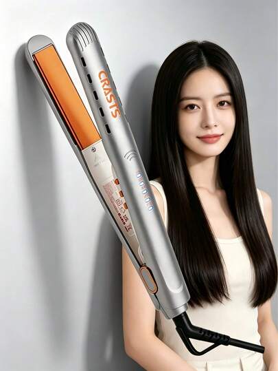 二合一专业美发直发器/卷发器，大尺寸加热板，温度控制，液晶显示屏，适合沙龙和家庭使用