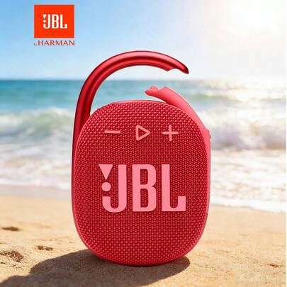  JBL Clip 4 Portable Bluetooth Speaker, Mini Wireless Speaker For Home, Outdoor And Travel, IP67 Waterproof And Dustproof Red