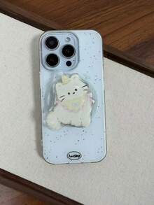 Cartoon Cat & Dog Magnetic Phone Holder, Slouchy Desktop Air Cushion Stand, Essential Video Watching Accessory - Multicolor - View 2