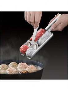 1pc 304 Stainless Steel Non-Stick Meatball Maker Tool, Multifunctional Kitchen Tool For Making Perfect Meatballs, Dough And Rice Balls - Silver - View 11